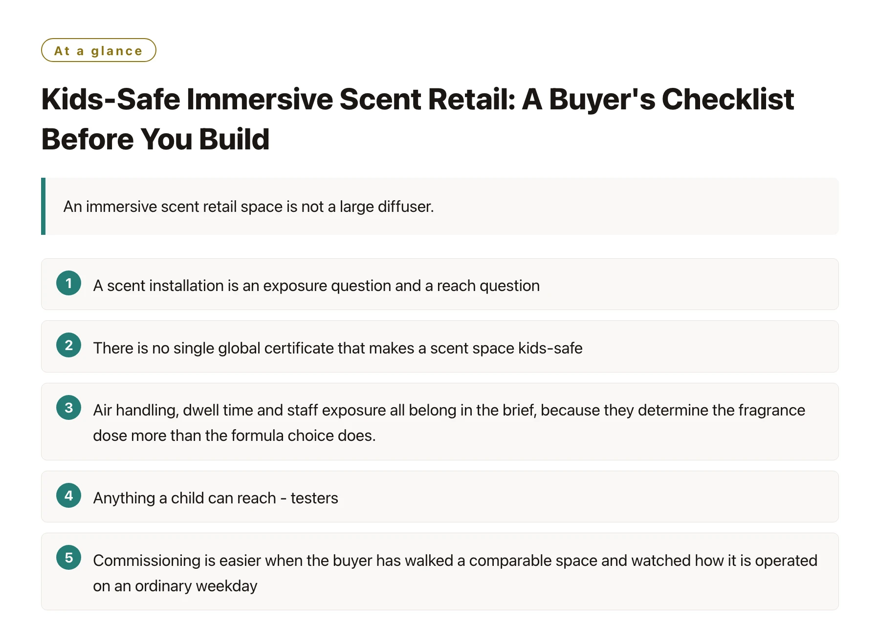 Kids-Safe Immersive Scent Retail: A Buyer's Checklist Before You Build——全文要点速览